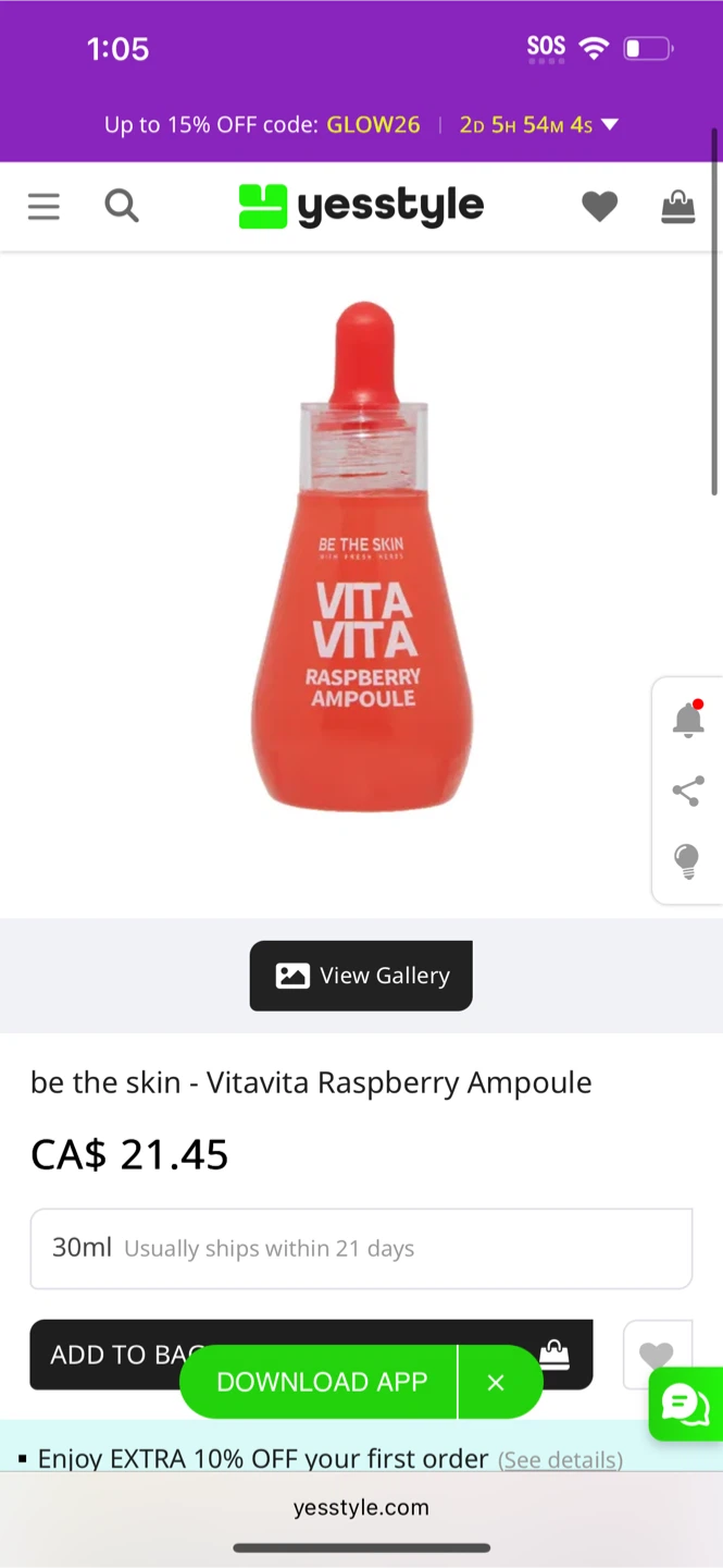 Be The Skin - Vitavita Raspberry Ampoule - photo 2