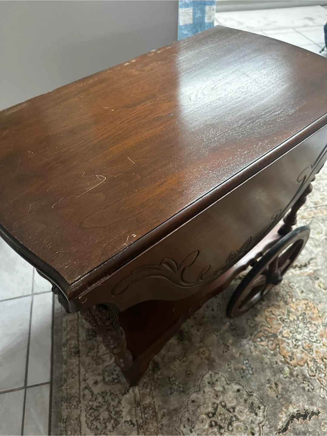 Vintage Wooden Tea Cart - photo 2