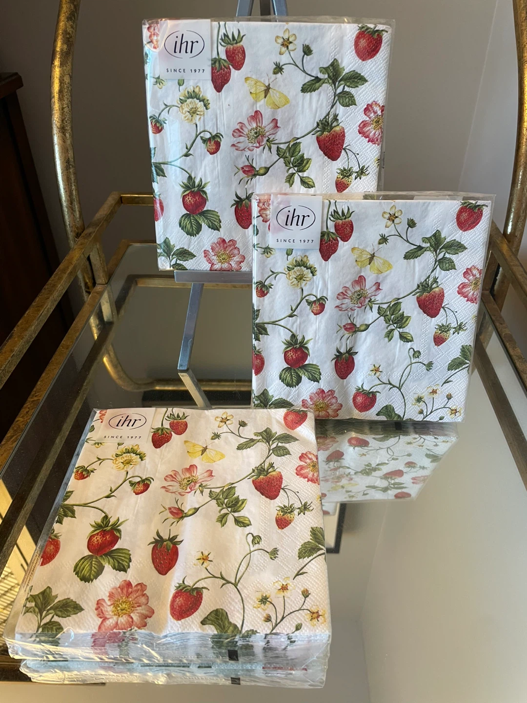Boutique Napkins  Strawberry  Bundle of 3 packages NEW