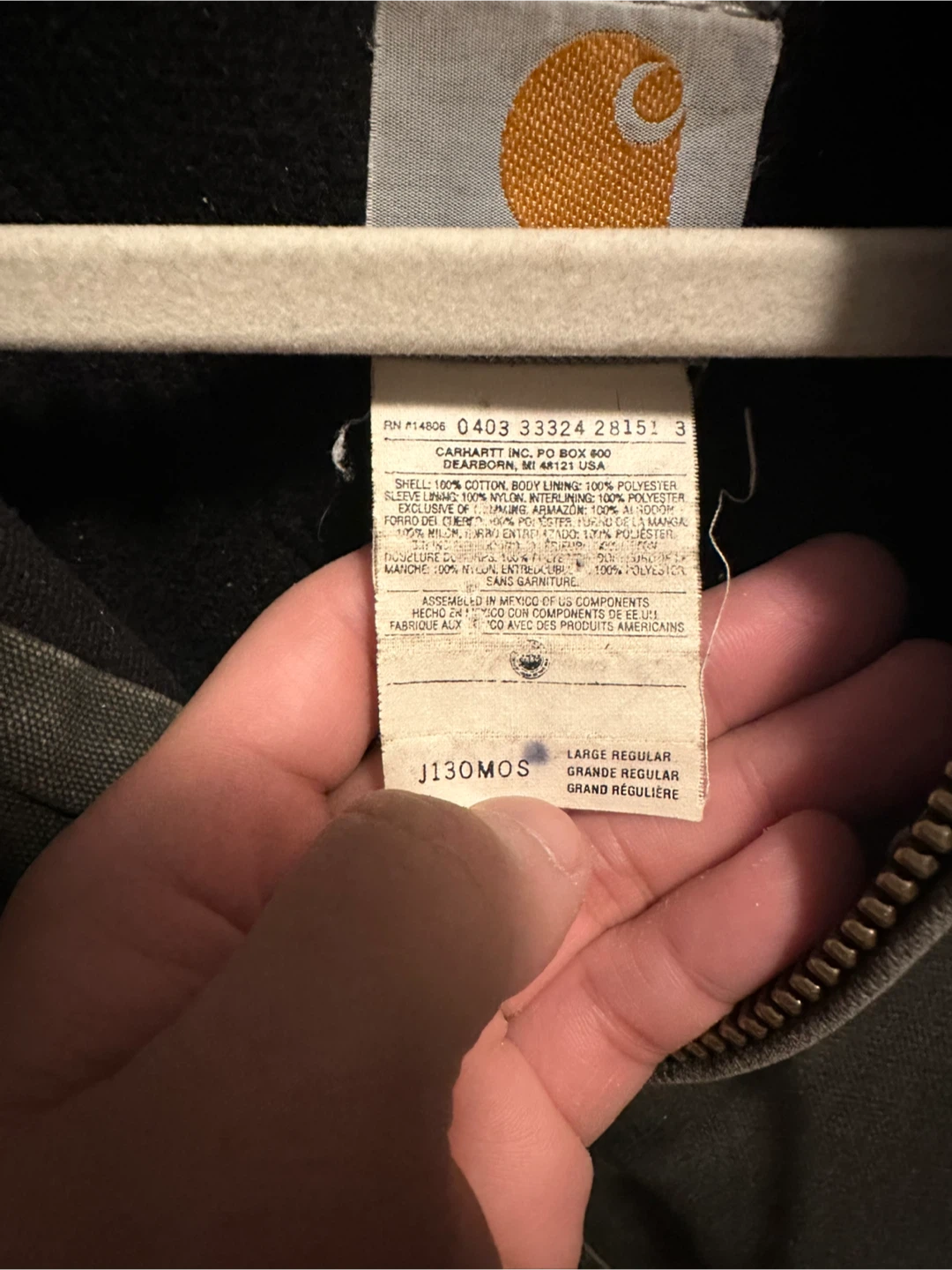 Carhartt J130MOS Hooded Active Jacket - Large - photo 2