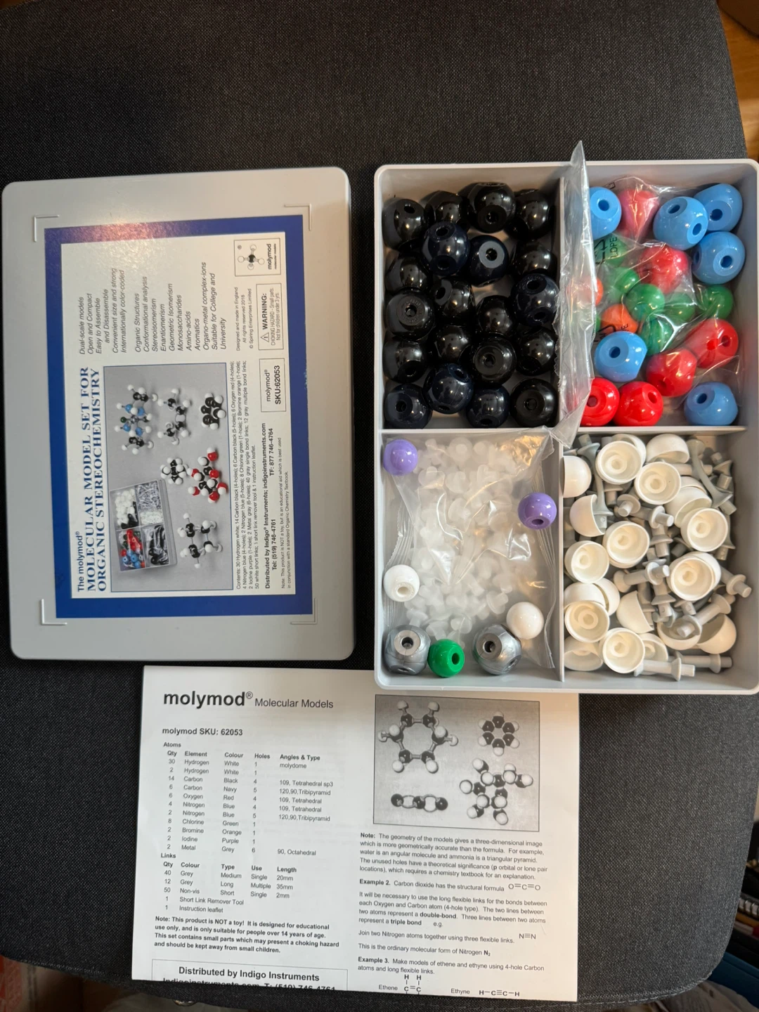 Molymod Molecular Model Set for Organic Stereochemistry