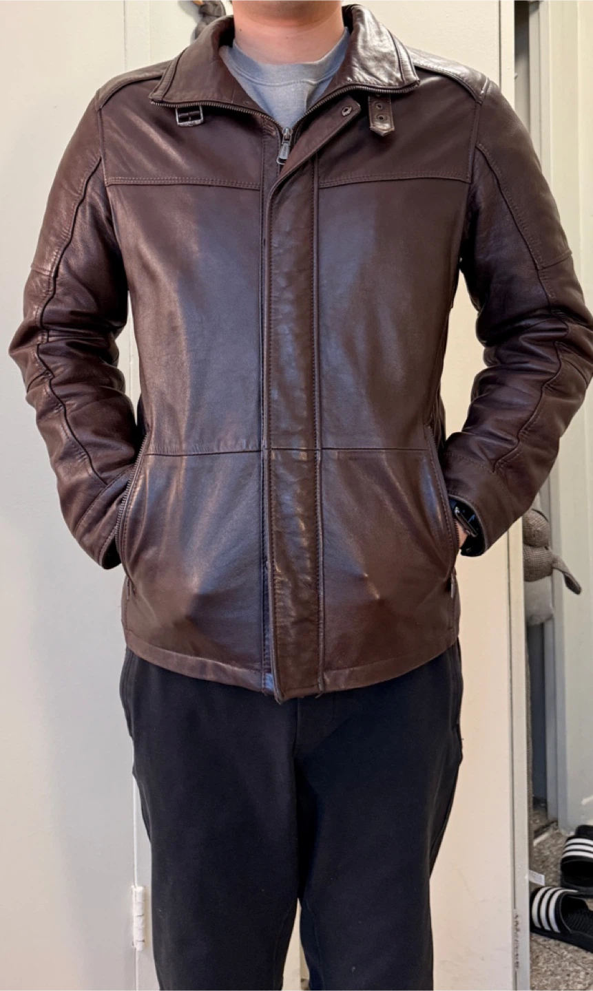 Brown Leather Jacket - photo 2