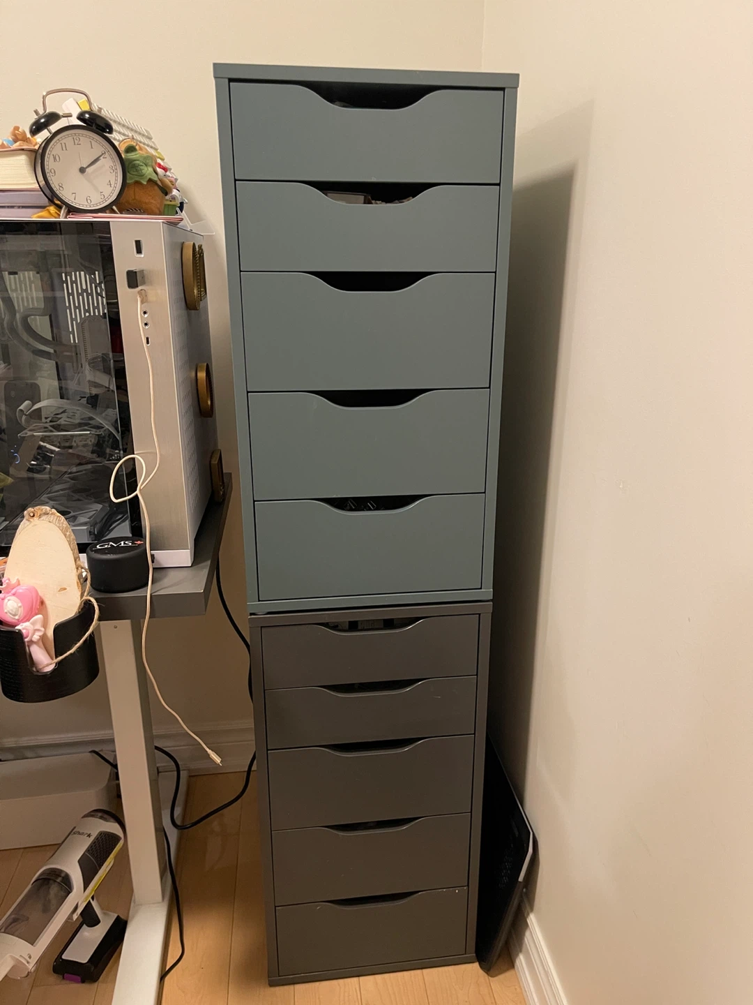 IKEA Alex Drawer Unit - Grey + Grey-Turquoise