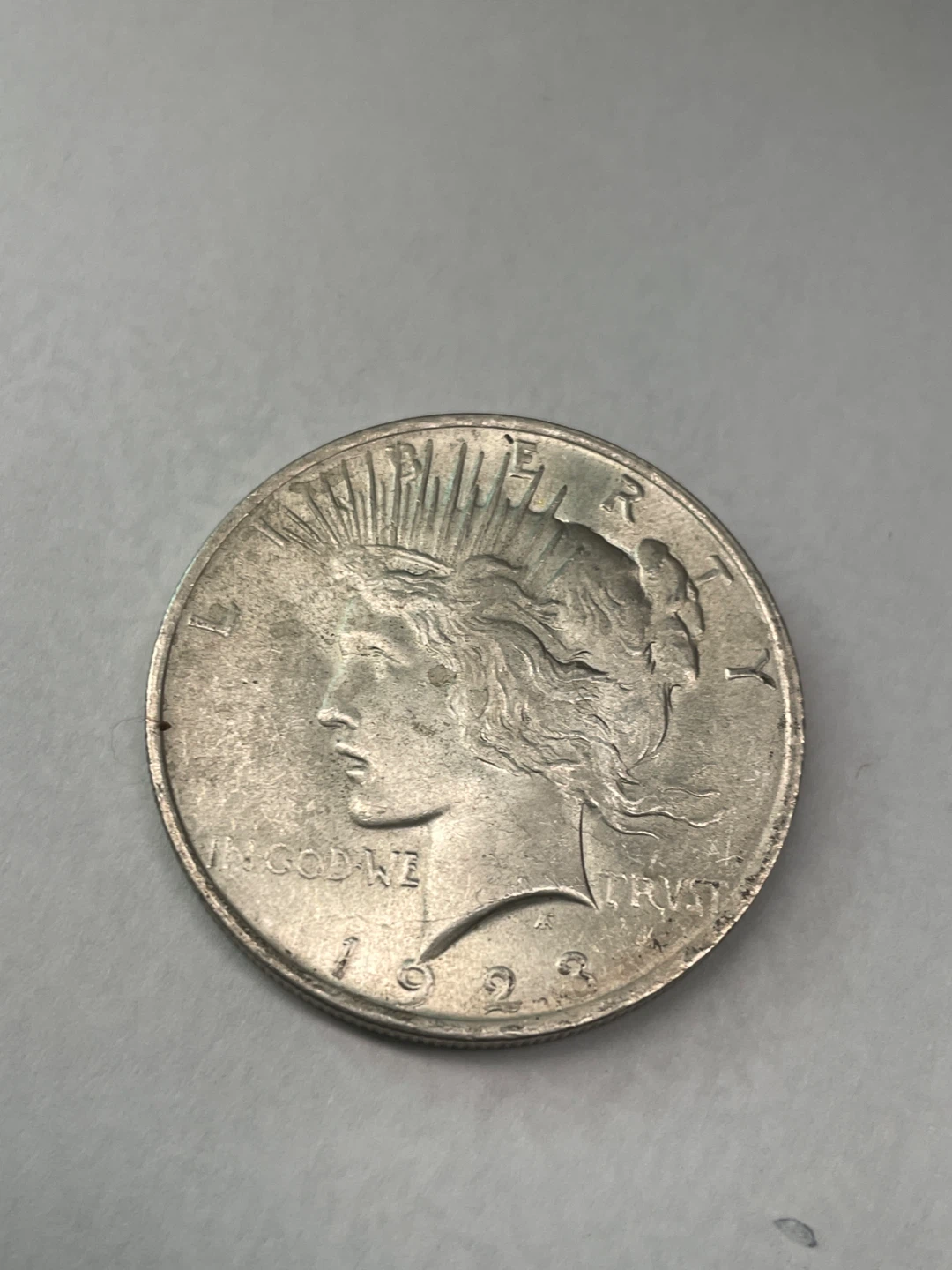 1923 & 1925 Peace Silver Dollar Coins - photo 2
