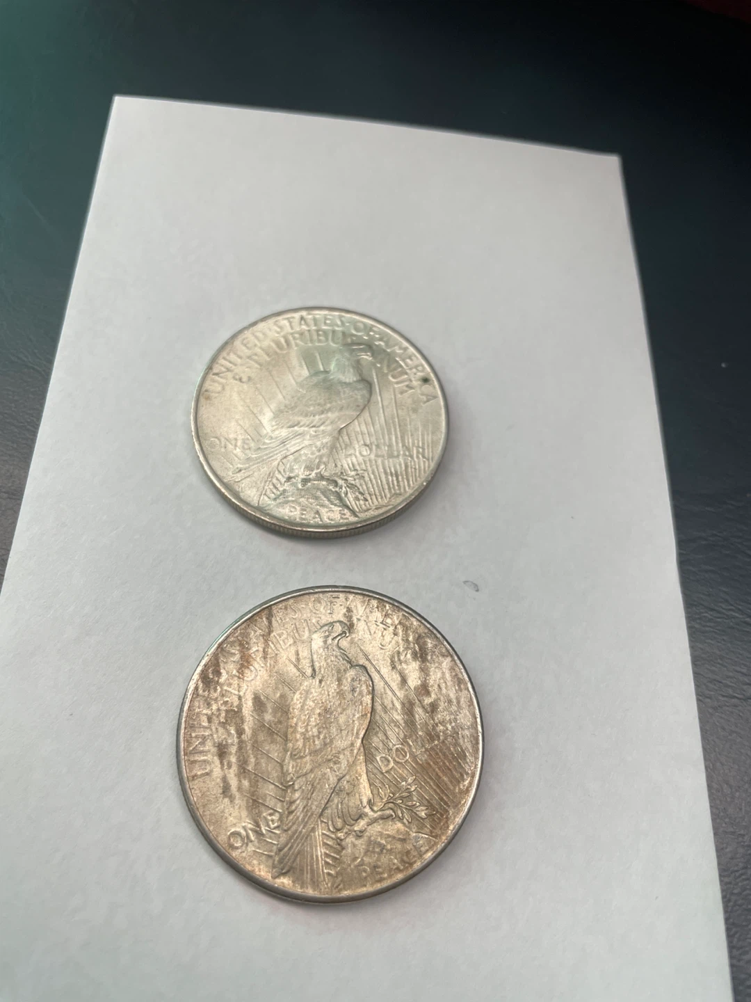 1923 & 1925 Peace Silver Dollar Coins - photo 4