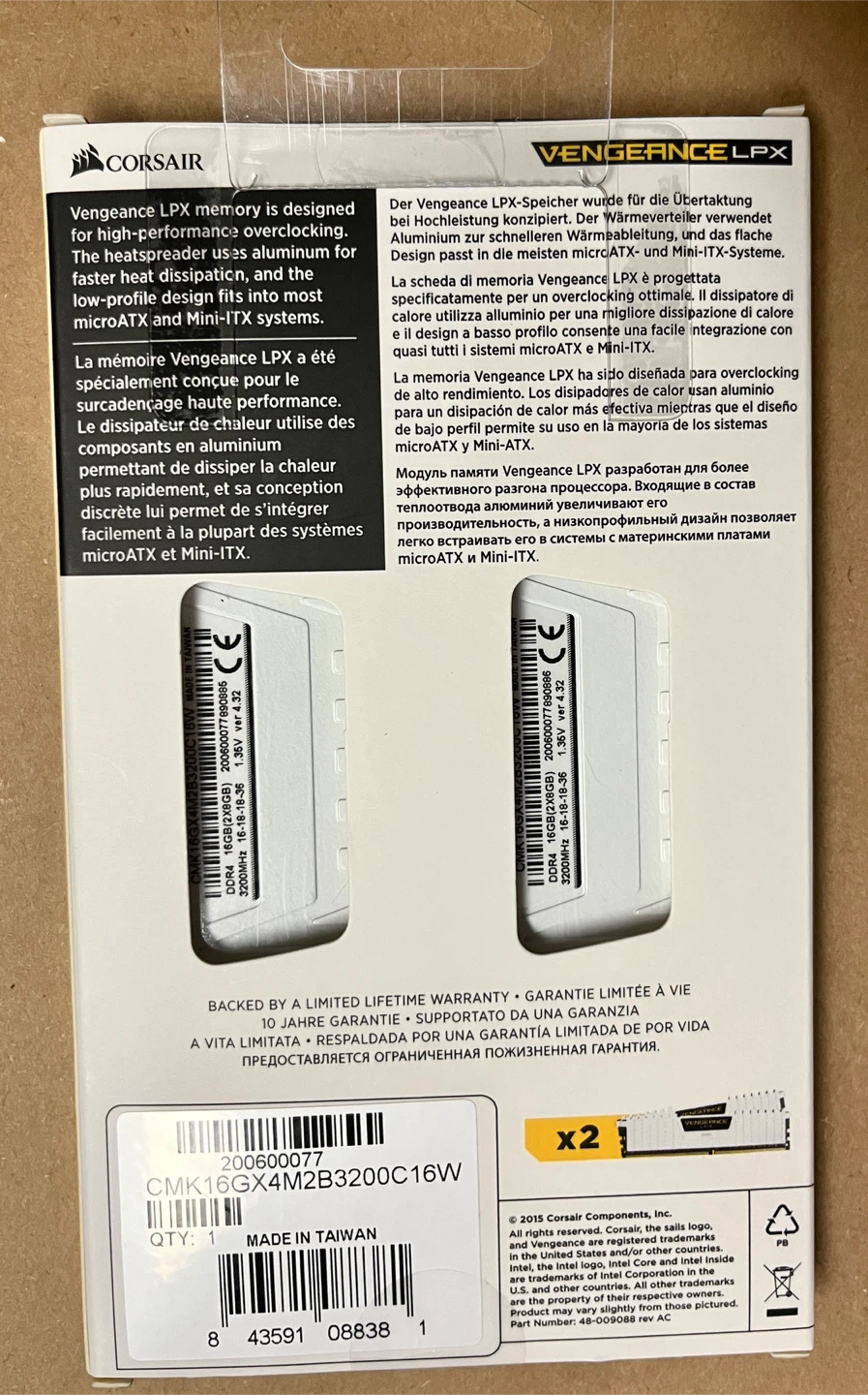 Corsair Vengeance LPX 16GB DDR4 3200MHz RAM - photo 2