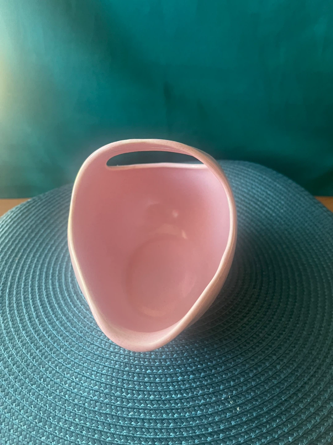 Pink Ceramic Basket or Planter, cute for Easter! - photo 2