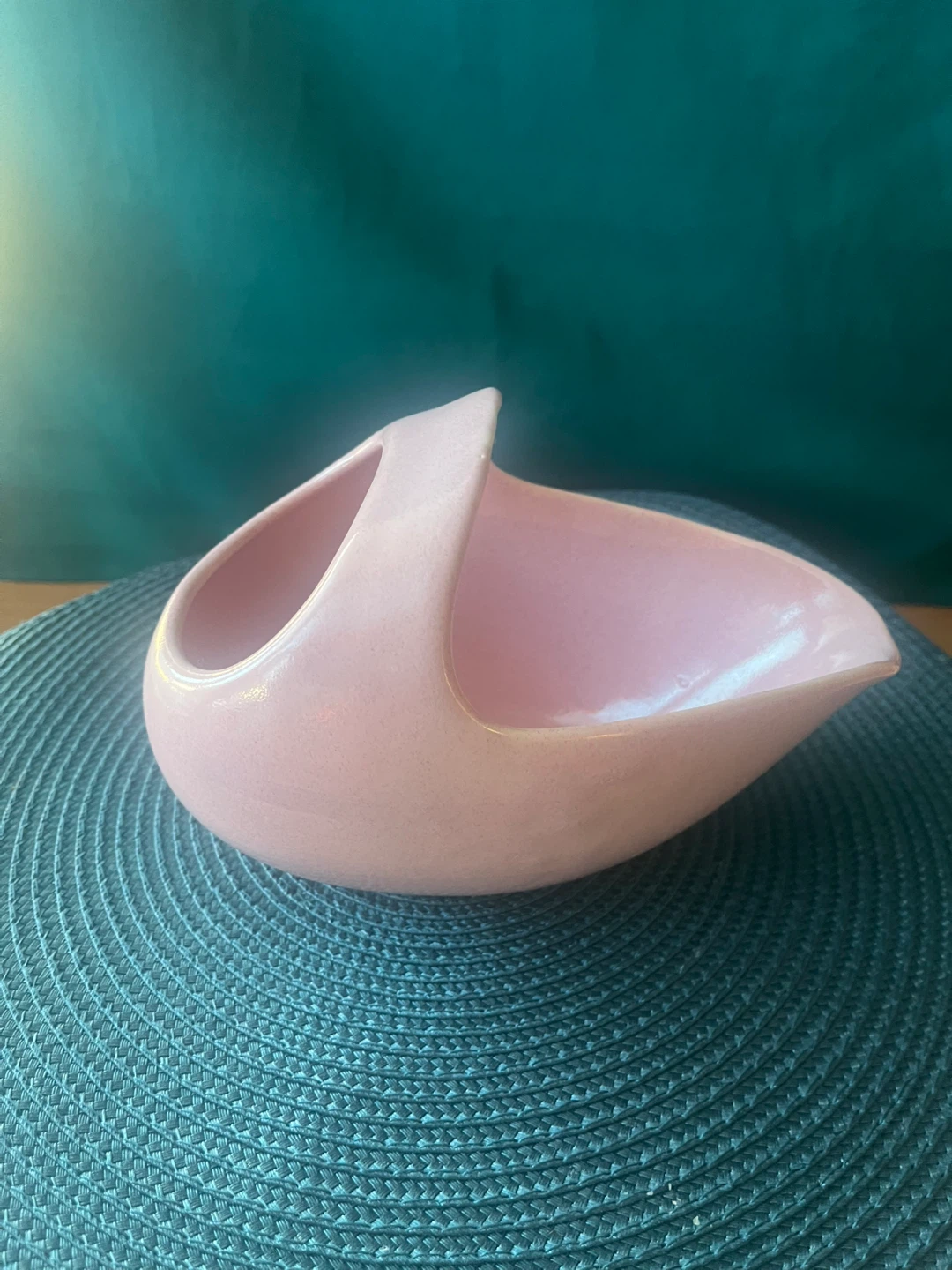 Pink Ceramic Basket or Planter, cute for Easter! - photo 3
