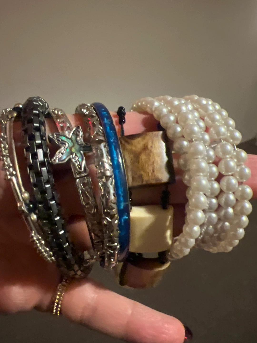 Assorted Bracelets - Pearl, Silver, Blue