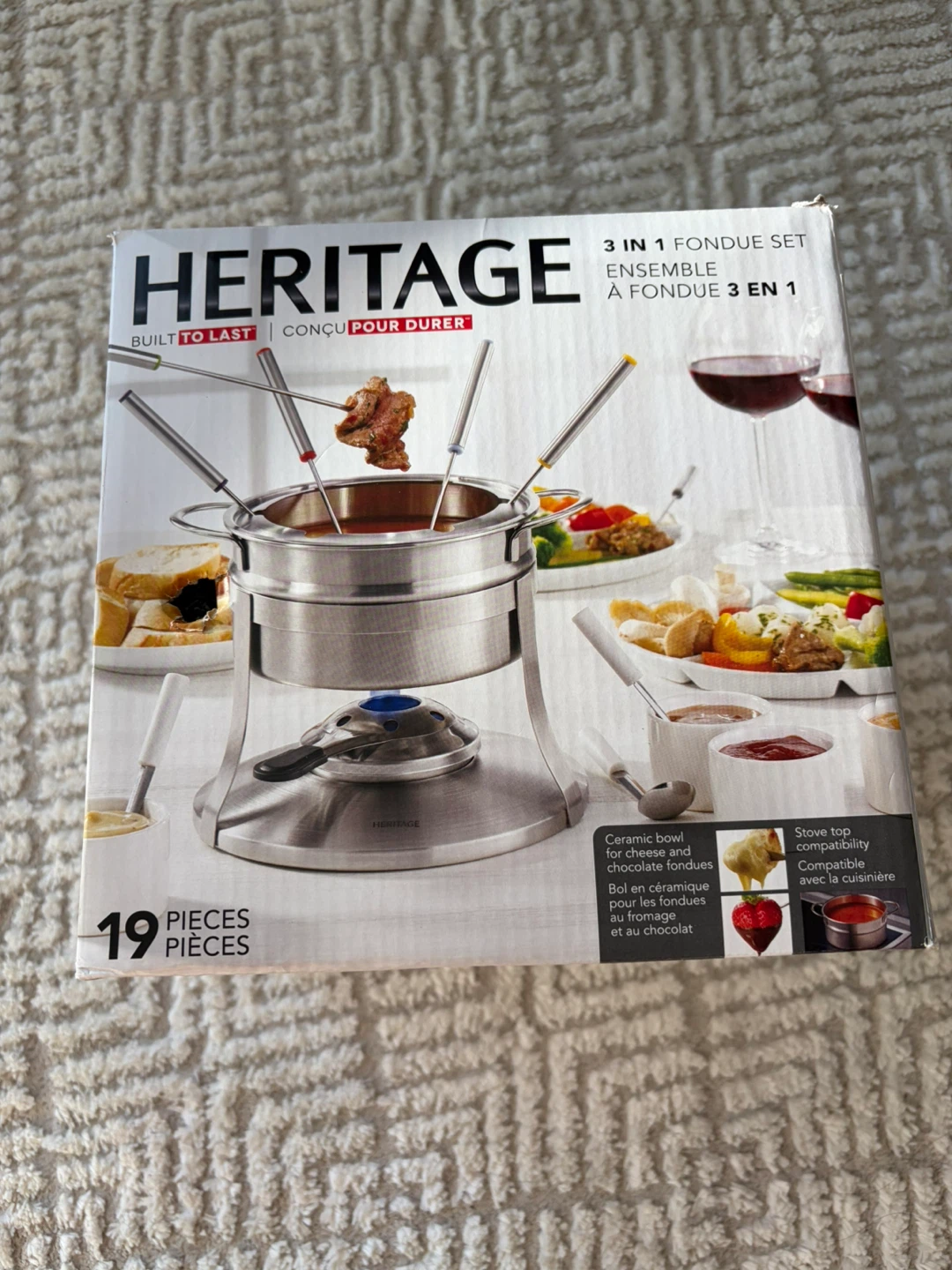 Heritage 3-in-1 Fondue Set - New in Box!