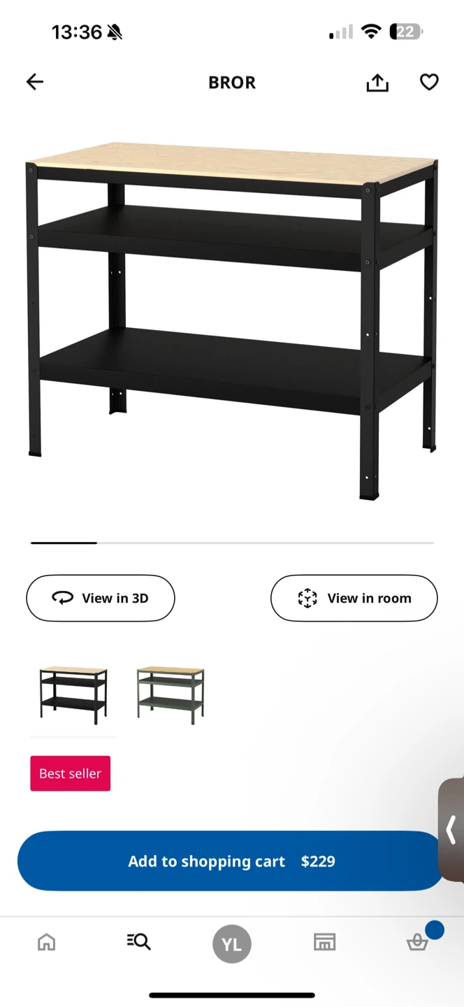 IKEA BROR work bench / shelf unit (delivery available) - photo 3