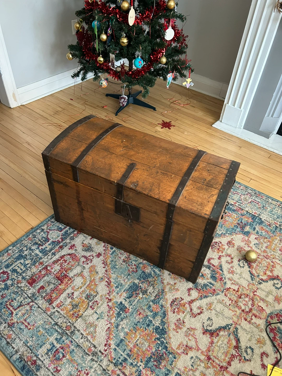 Vintage Wooden Storage Trunk