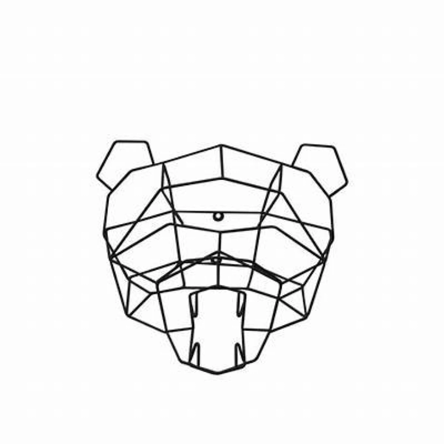 BEND GOODS Polar Bear Geometric Animal Head - photo 2