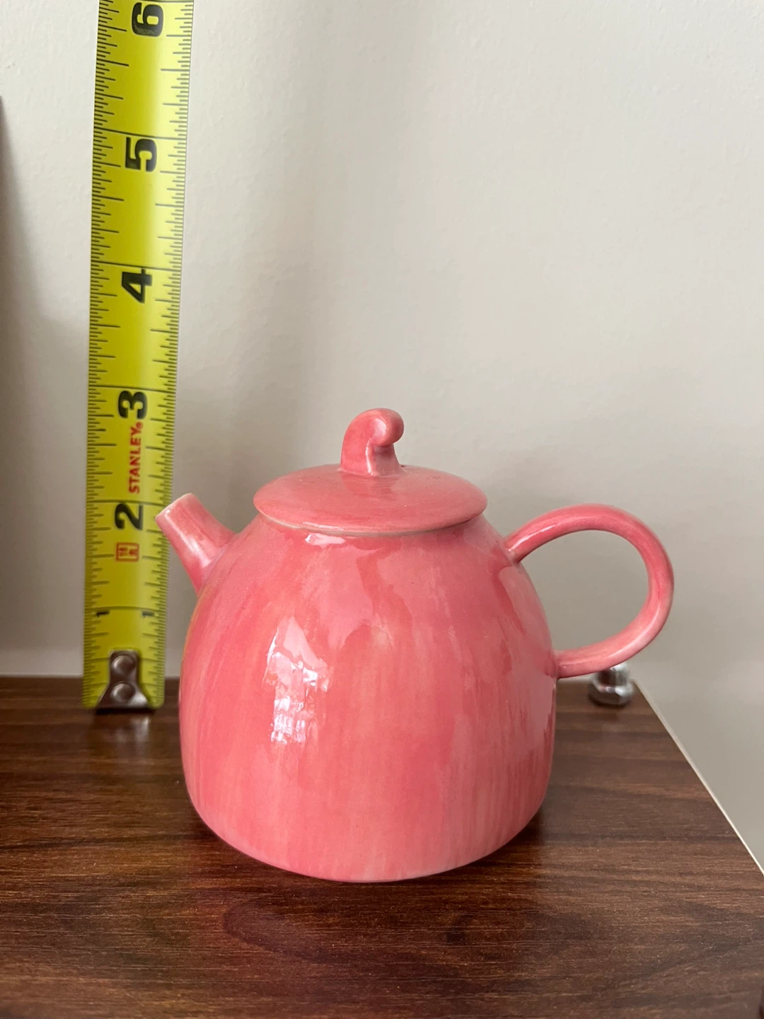 Small Pink Ceramic Teapot