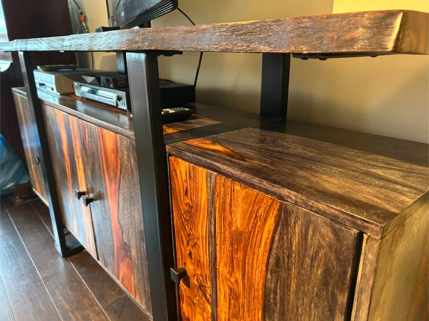 Wood & Metal TV Stand - 69" x 17" x 36" - photo 4