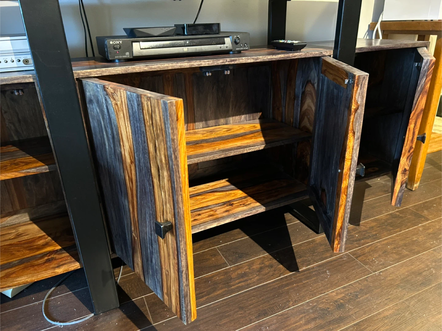Wood & Metal TV Stand - 69" x 17" x 36" - photo 3