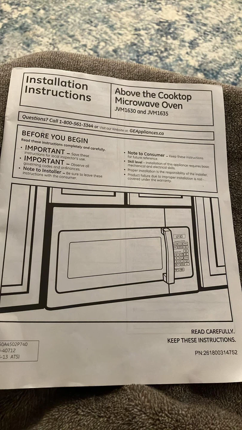 GE JVM1635SF01 Microwave Oven ( over the range with exhaust) - photo 5