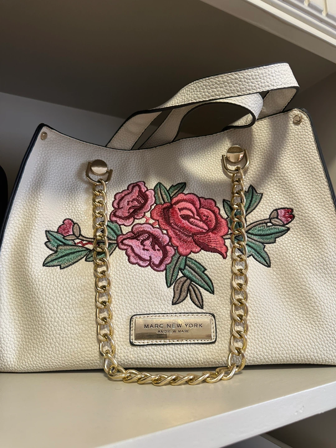 Marc New York Floral Embroidered Shoulder Bag