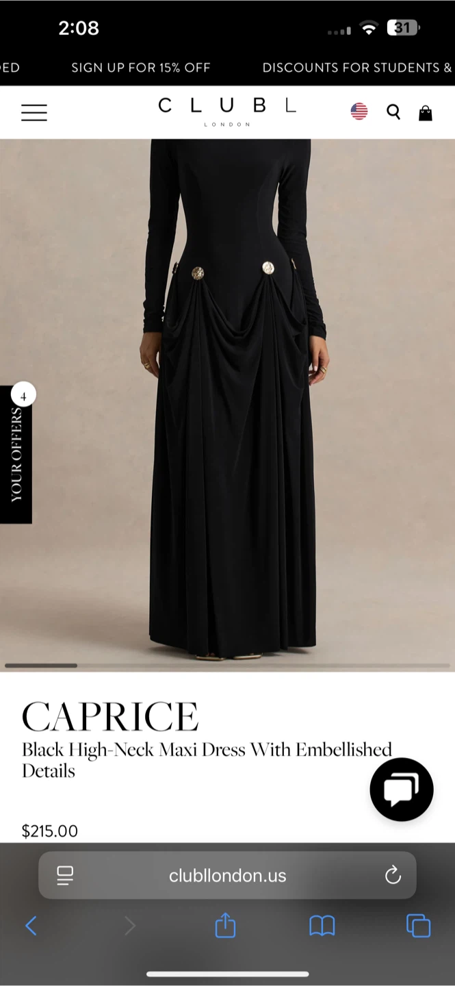 CLUB L London Caprice Black Maxi Dress - photo 2