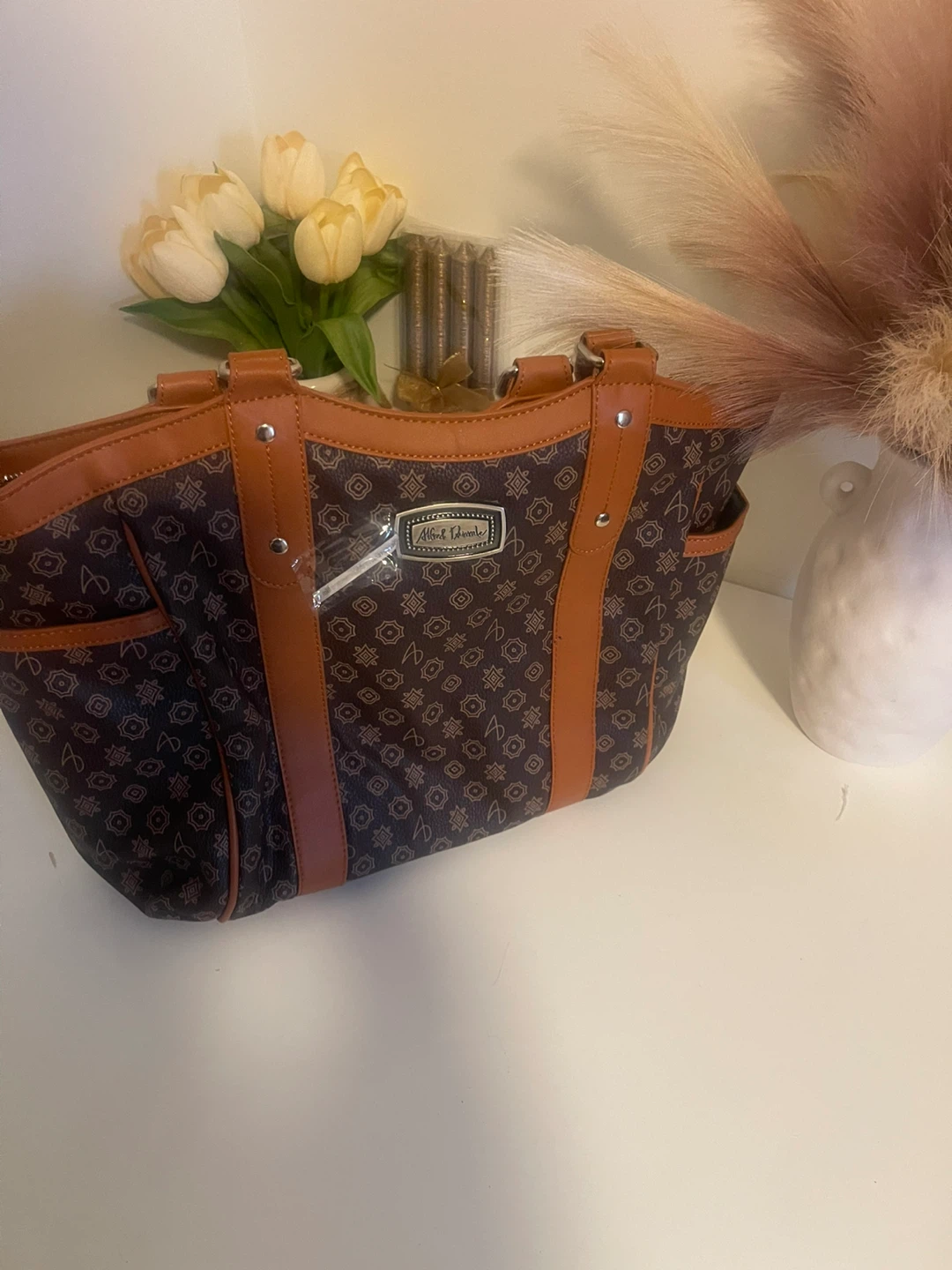 Albert Edwards Brown Tote Bag