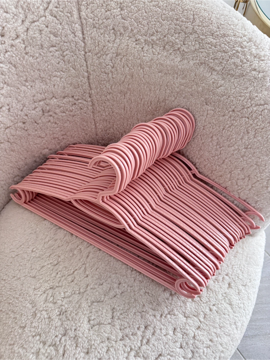 Pink Plastic Clothes Hangers