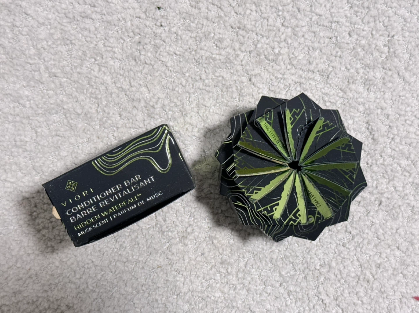 Viori Hidden Waterfall Conditioner Bar and shampoo