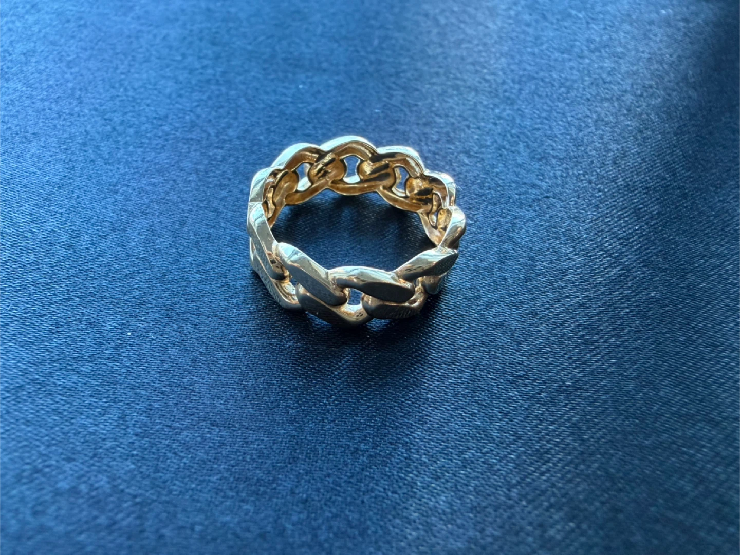 18k Gold Chain Ring - Size 6.5 - photo 4