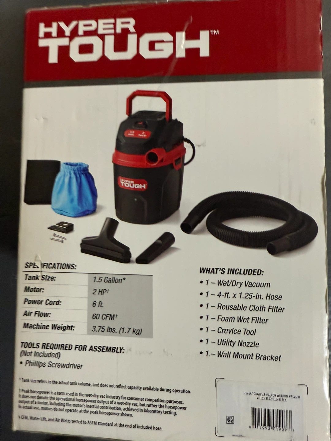 New Hyper Tough 1.5-Gallon Wet/Dry Vacuum - photo 3