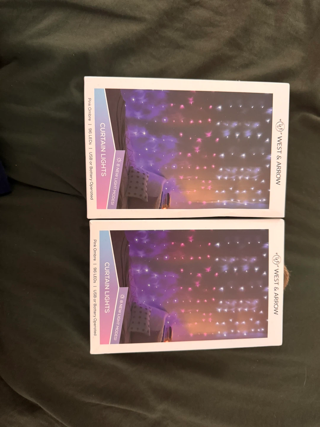 West & Arrow Pink Ombre Curtain Lights - New! 🥕