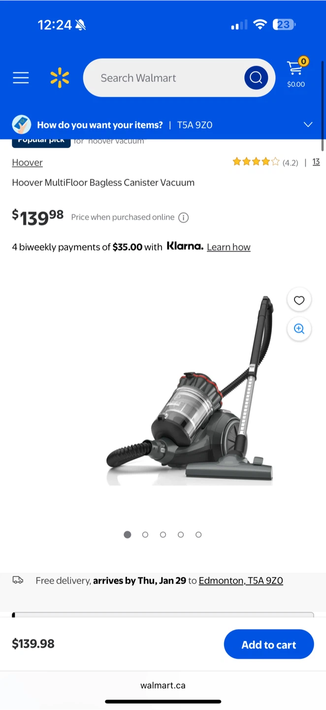 Hoover MultiFloor Bagless Canister Vacuum
