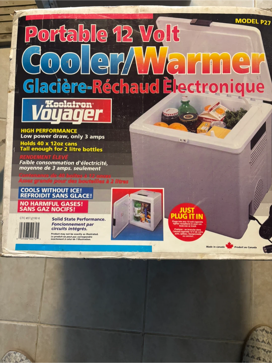 Koolatron Voyager P27 Portable 12V Cooler/Warmer
