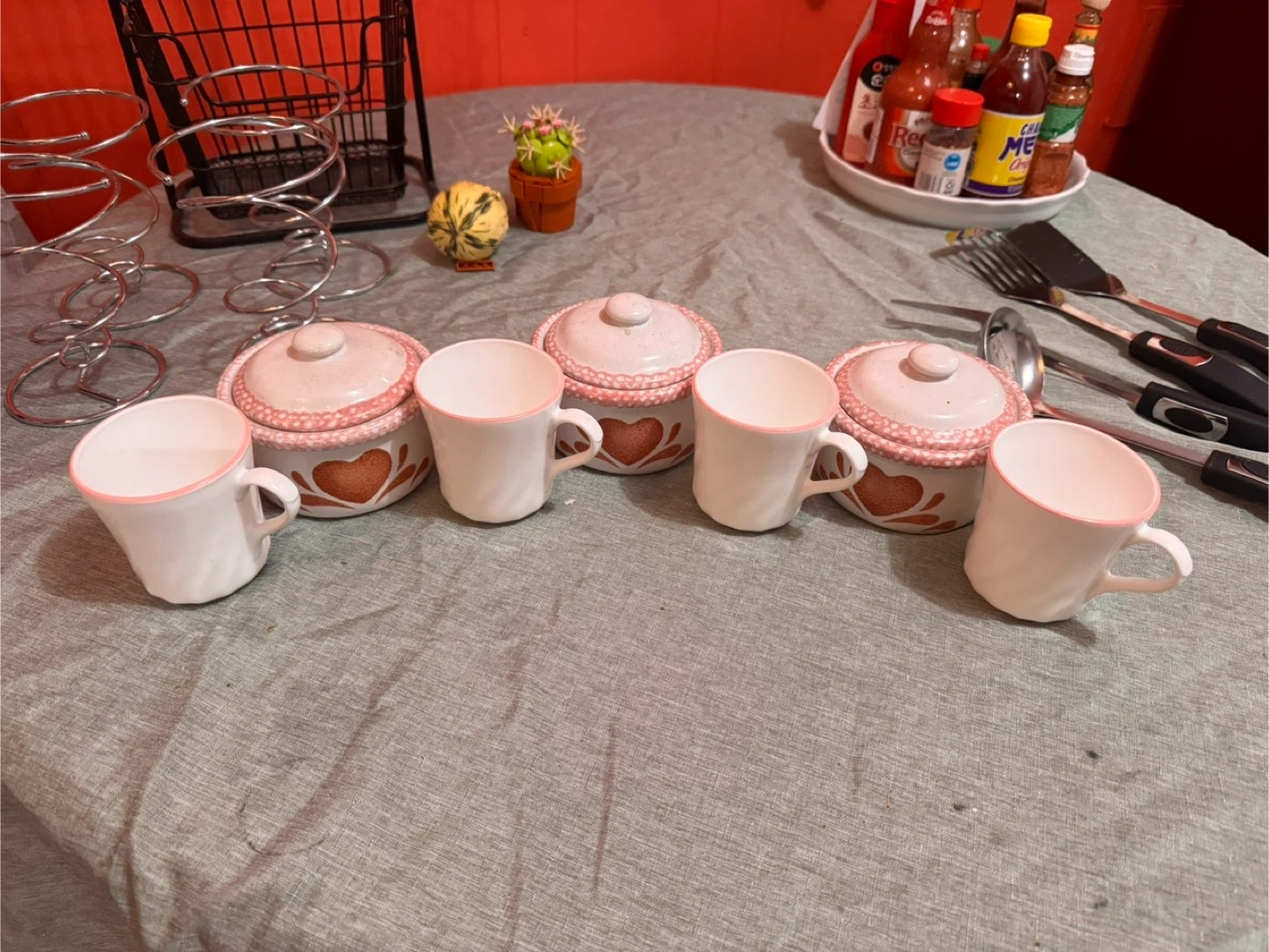 Valentines Sale! Ceramic Soup Bowls & Mugs Set 🥕 - photo 2
