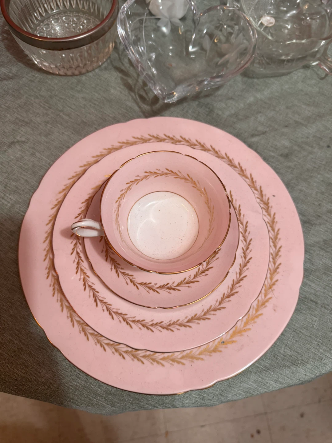 Valentines Sale! Vintage Pink Tea Cup Set - photo 2