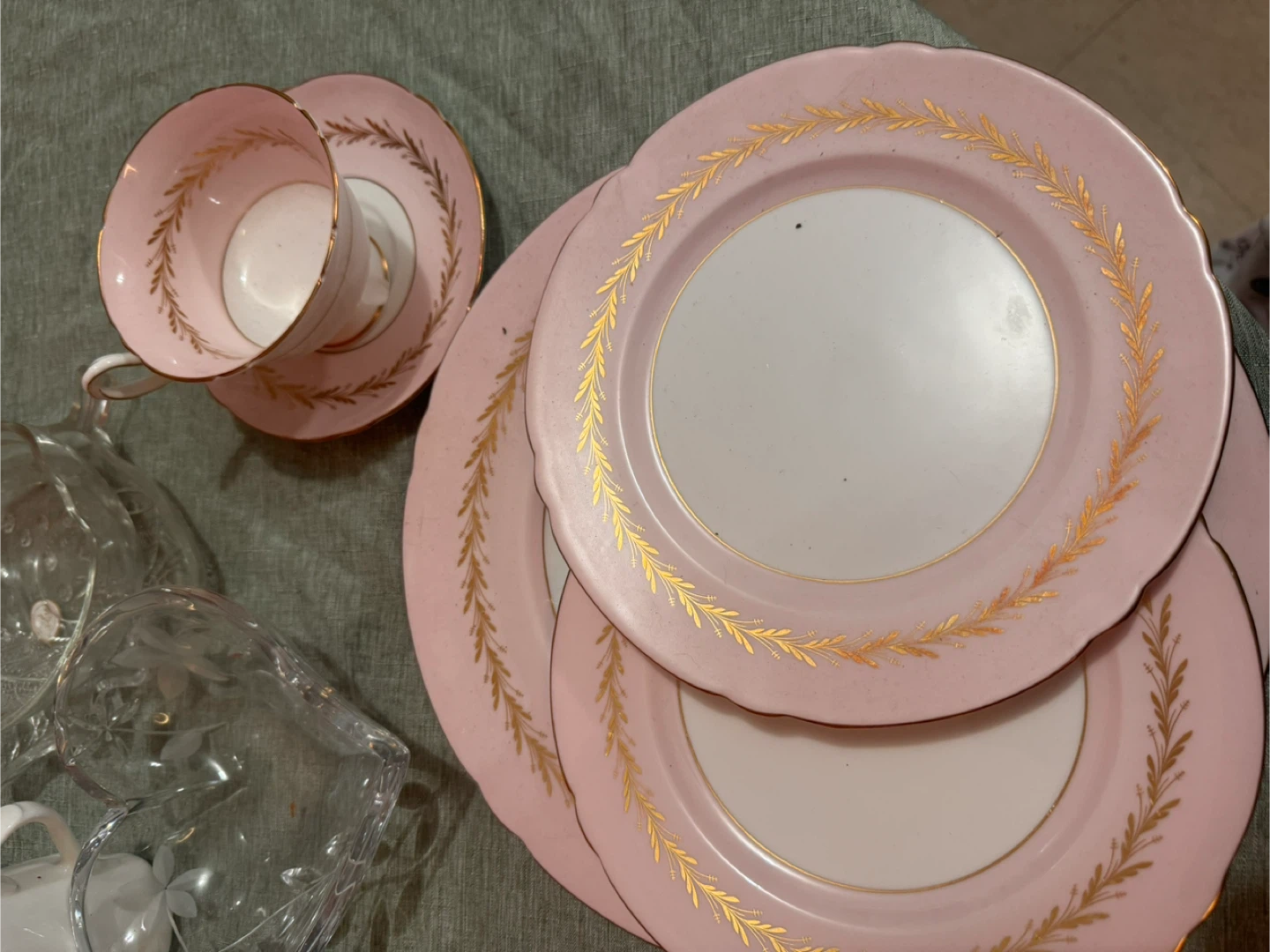 Valentines Sale! Vintage Pink Tea Cup Set - photo 3