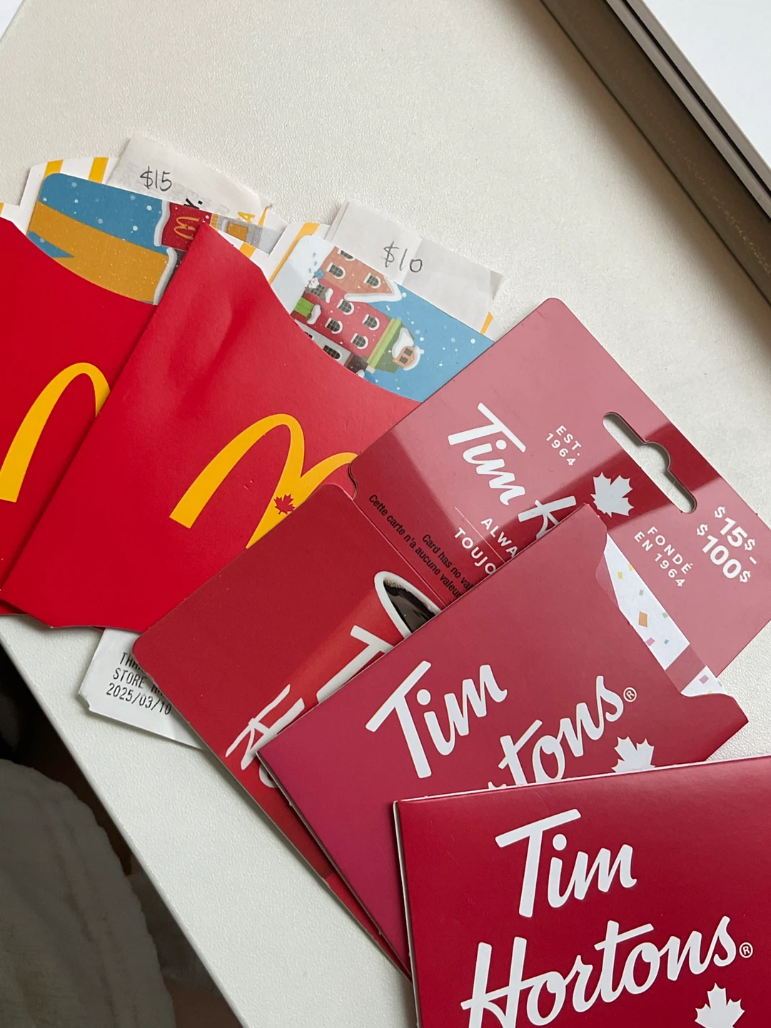 Timhortons, Mcdonalds Gift Card