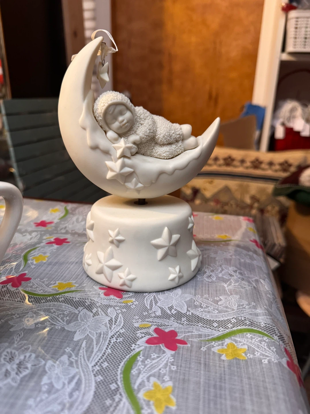 Sleeping Baby on Moon Music Box