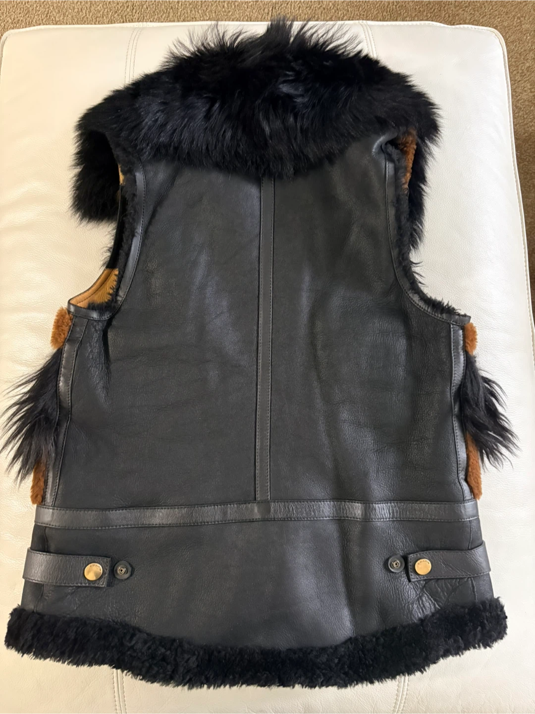 Coach 1941 Patchwork Fur & Leather Vest - photo 2