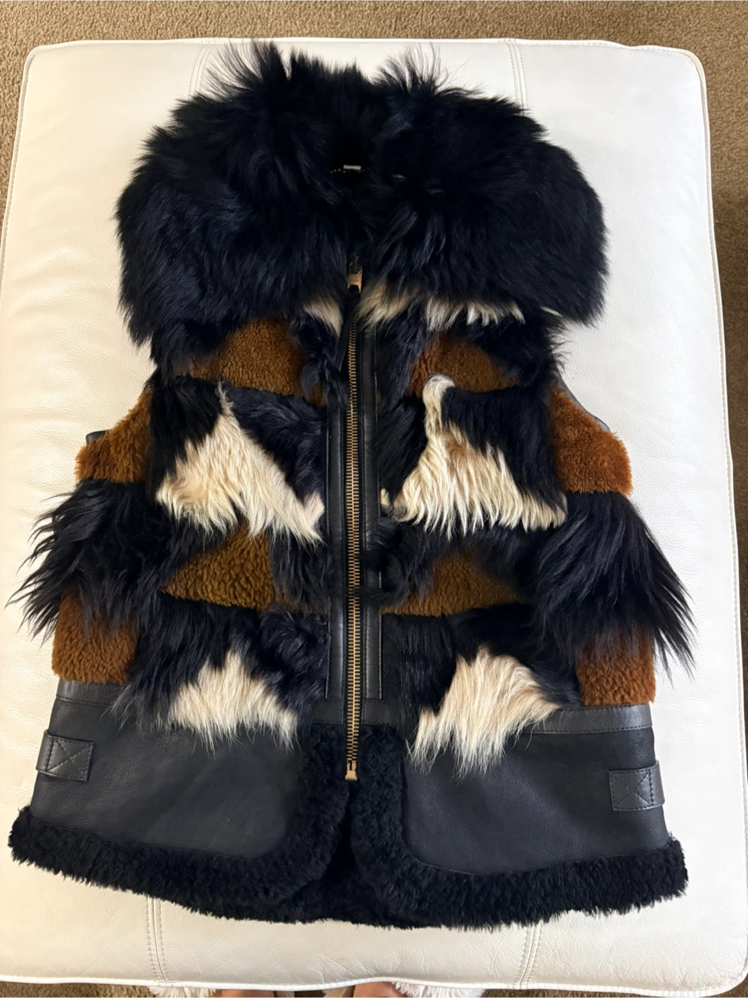 Coach 1941 Patchwork Fur & Leather Vest