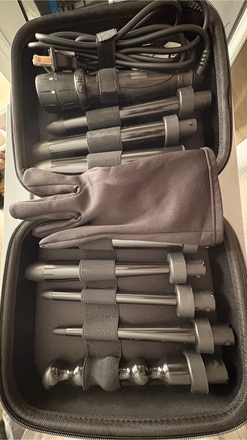 Professional Curling Iron Wand Set with Case