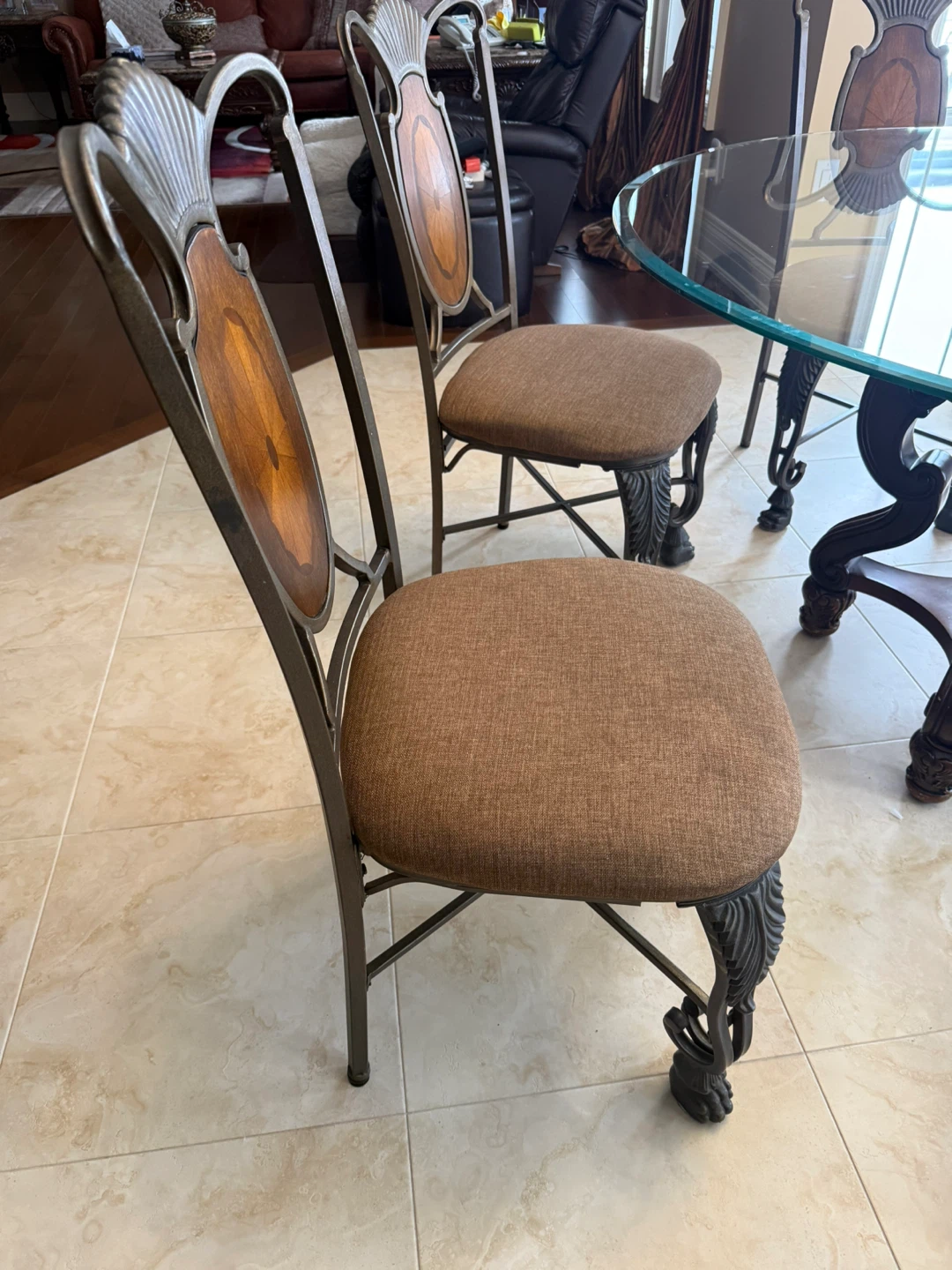 Glass Top Dining Table with 8 Chairs - photo 4