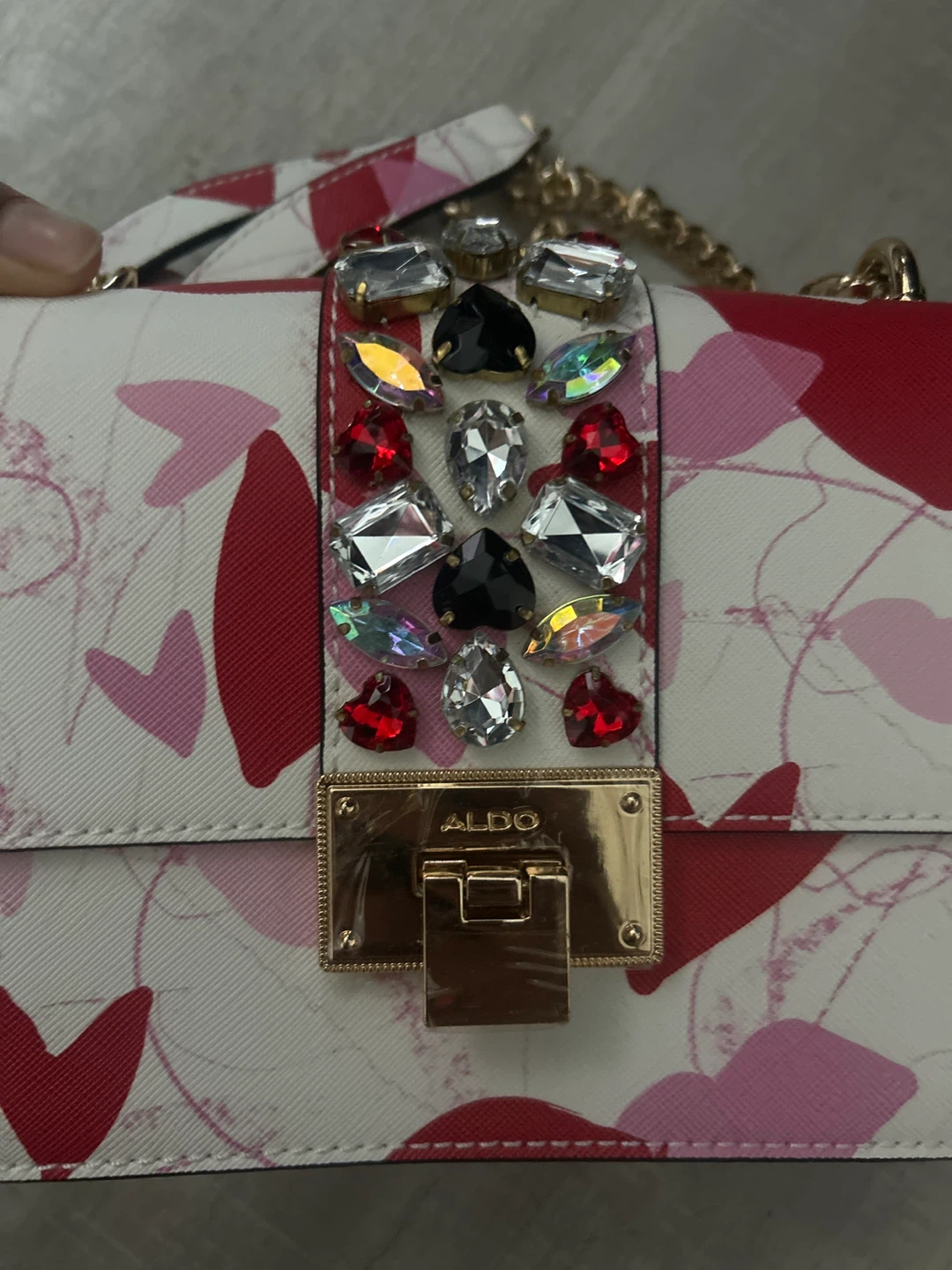 Aldo White & Red Crossbody Bag - photo 3