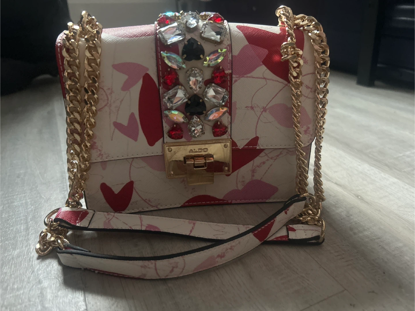 Aldo White & Red Crossbody Bag - photo 2