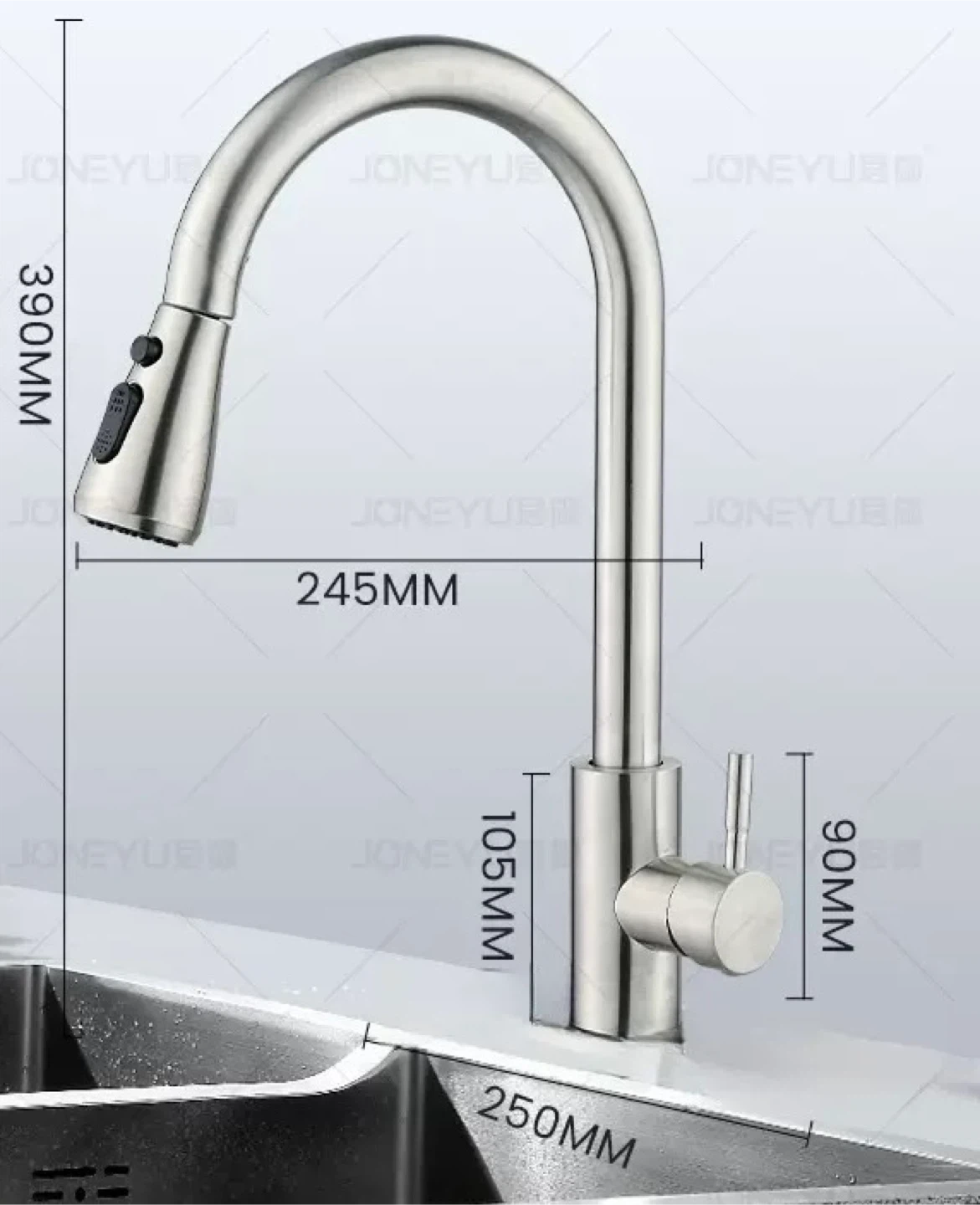 Brand New Kitchen Sink Faucet – Pull Down, 3 Spray - photo 2