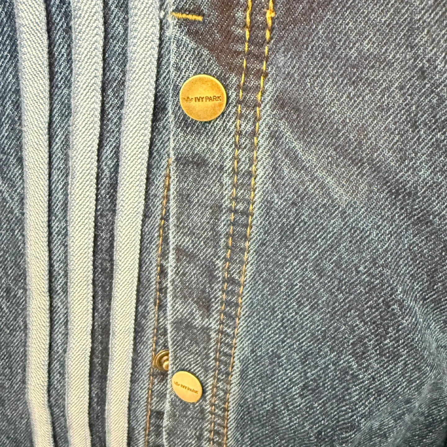 Adidas x Ivy Park Denim Snap Pants - Size M - photo 3