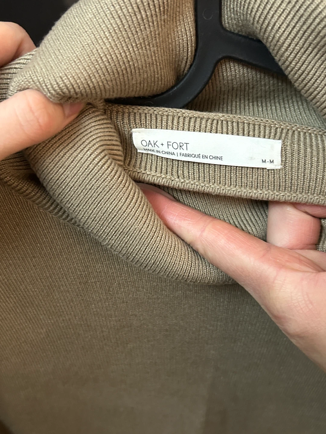Oak + Fort Beige Knit Dress - Size M - photo 4
