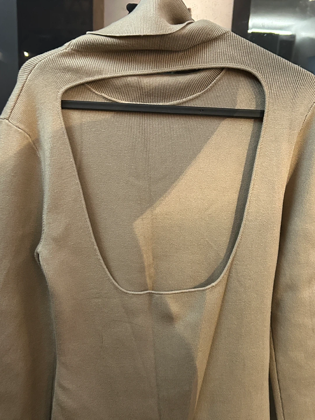 Oak + Fort Beige Knit Dress - Size M - photo 5