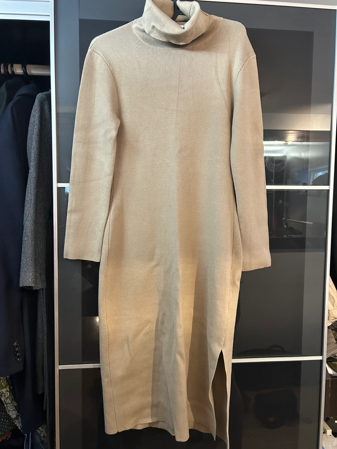 Oak + Fort Beige Knit Dress - Size M