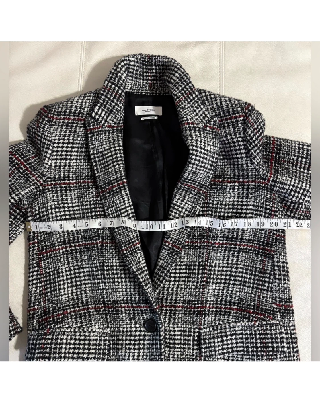 Isabel Marant Etoile Ice Checked Blazer Size 42 - photo 5