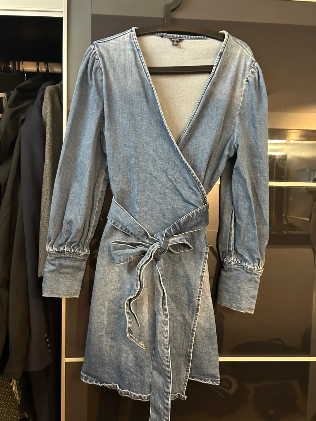 Buffalo David Bitton Denim Wrap Dress - Size L