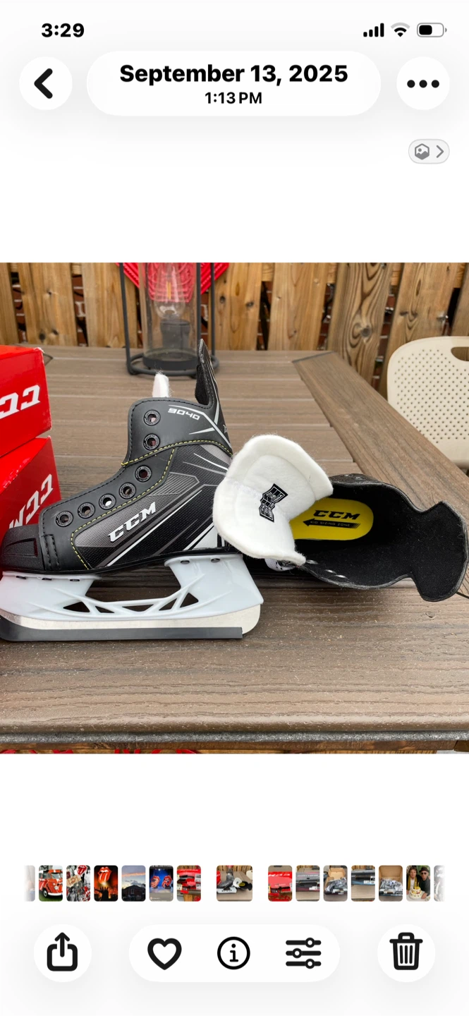 CCM Tacks 9040 YT Youth Ice Hockey Skates - Size 10D - photo 2